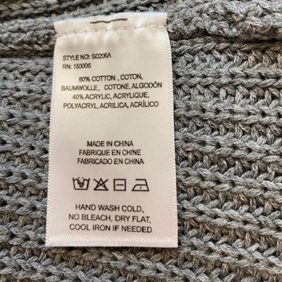 dRA Los Angeles Cold Shoulde r Short Sleeve Sweater Gray Size S - Picture 11 of 11